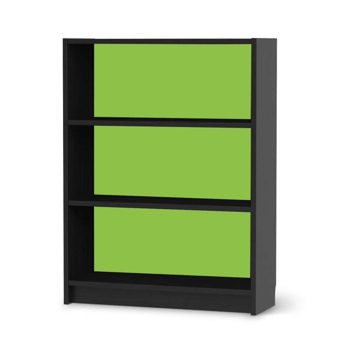 Möbelfolie Hellgrün Dark - IKEA Billy Regal 3 Fächer - schwarz