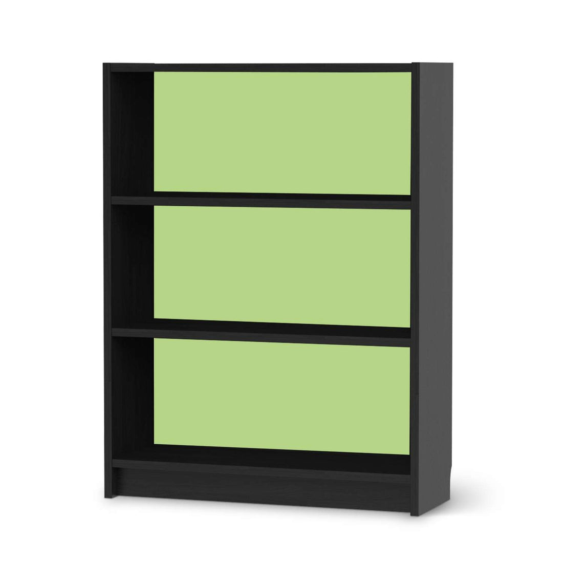 Möbelfolie Hellgrün Light - IKEA Billy Regal 3 Fächer - schwarz