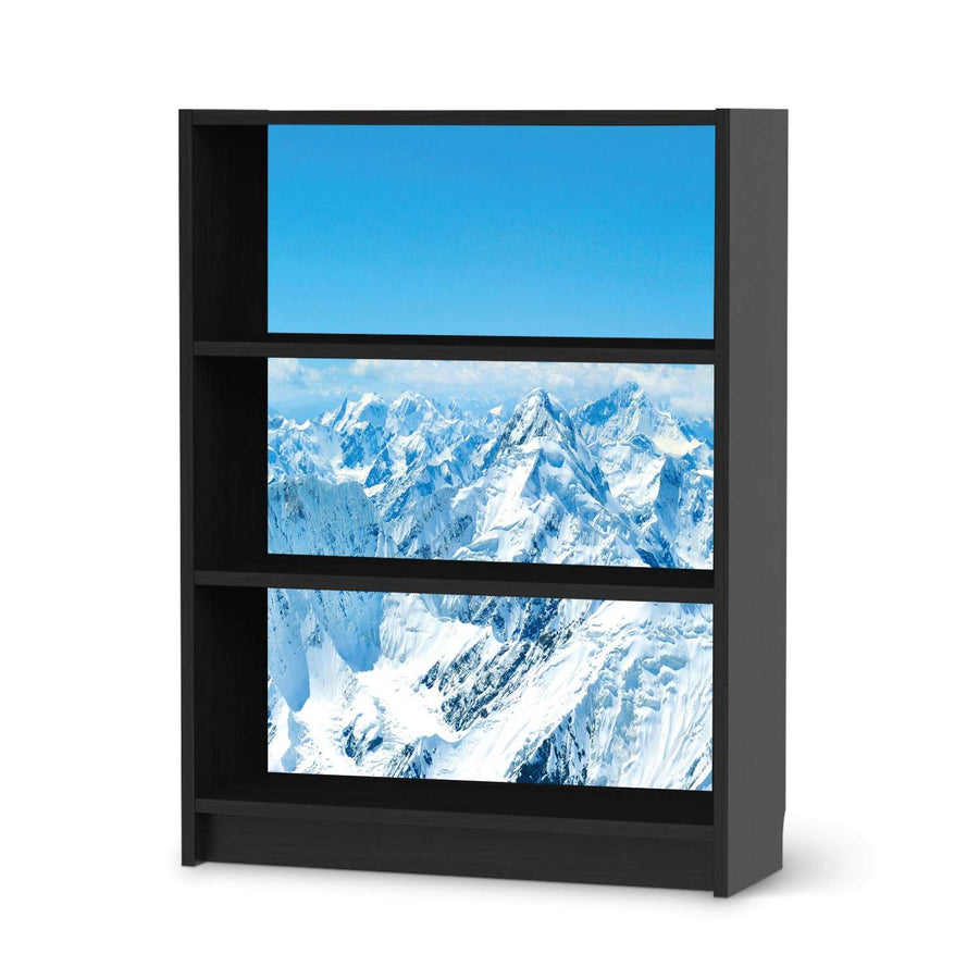 Möbelfolie Himalaya - IKEA Billy Regal 3 Fächer - schwarz