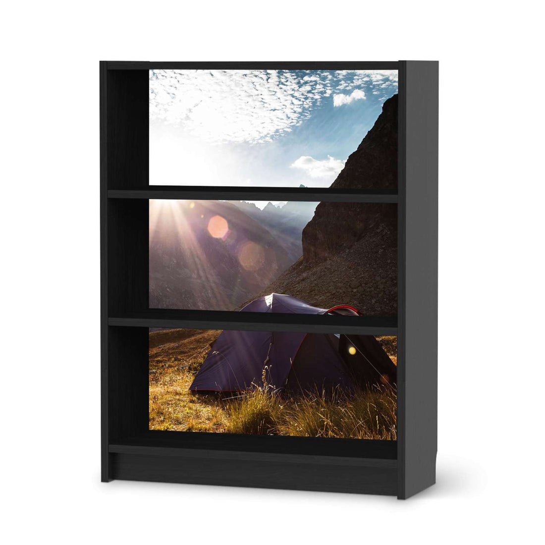 Möbelfolie Into the Wild - IKEA Billy Regal 3 Fächer - schwarz