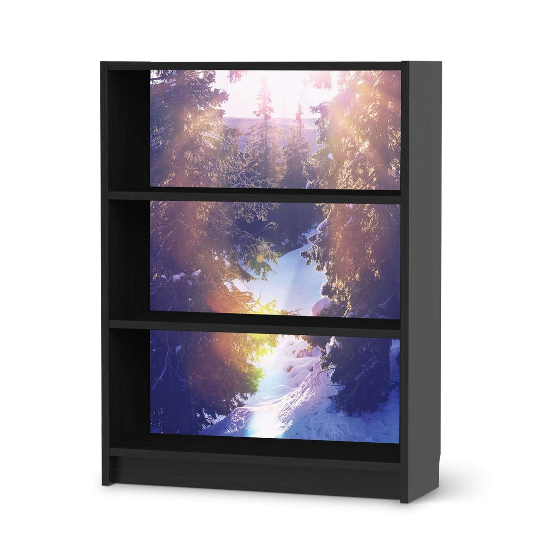 Möbelfolie Lichtflut - IKEA Billy Regal 3 Fächer - schwarz
