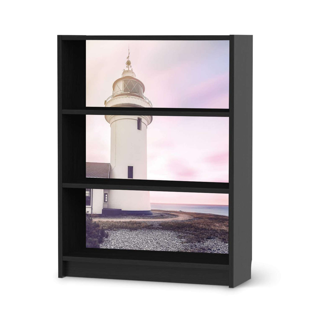 Möbelfolie Lighthouse - IKEA Billy Regal 3 Fächer - schwarz
