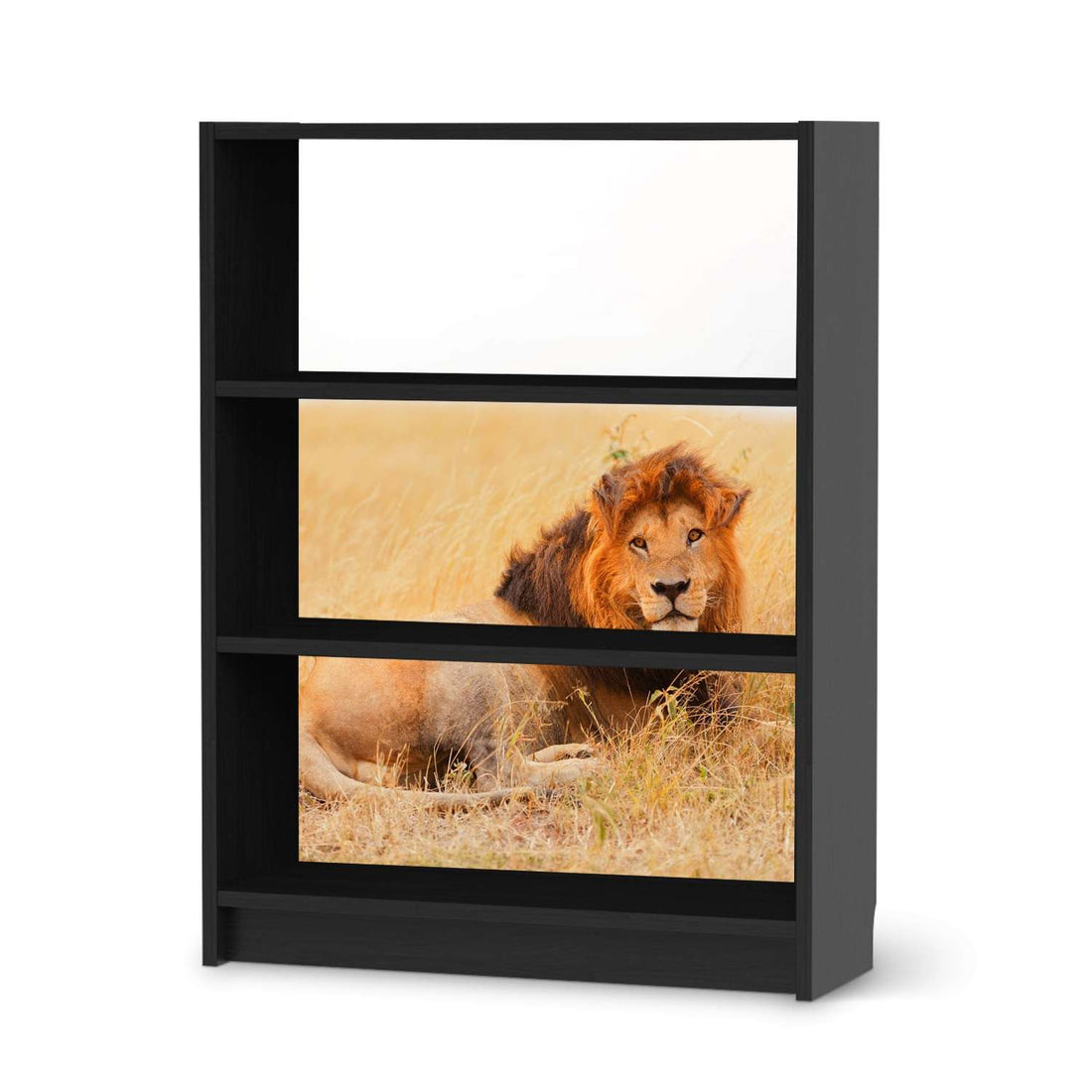 Möbelfolie Lion King - IKEA Billy Regal 3 Fächer - schwarz