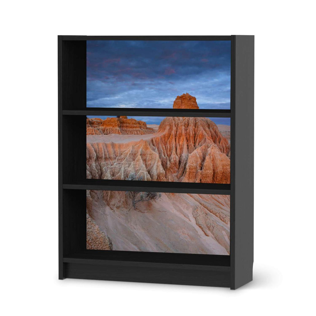 Möbelfolie Outback Australia - IKEA Billy Regal 3 Fächer - schwarz
