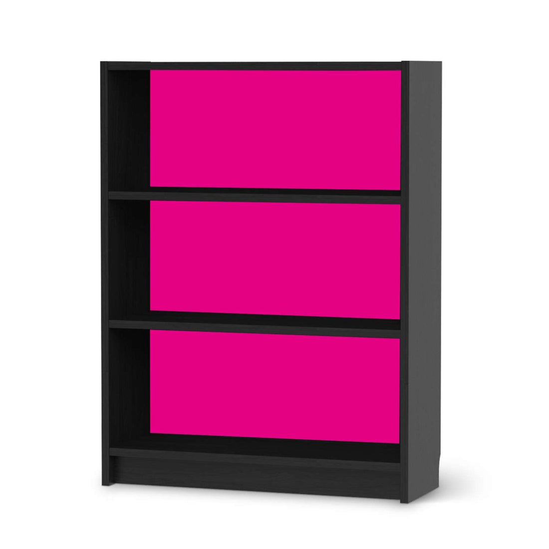 Möbelfolie Pink Dark - IKEA Billy Regal 3 Fächer - schwarz