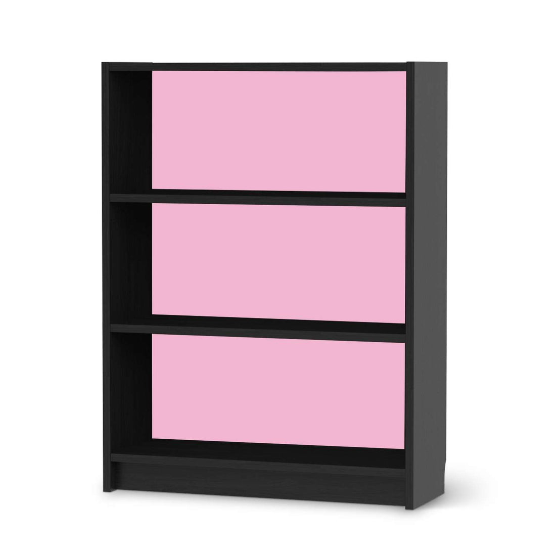 Möbelfolie Pink Light - IKEA Billy Regal 3 Fächer - schwarz