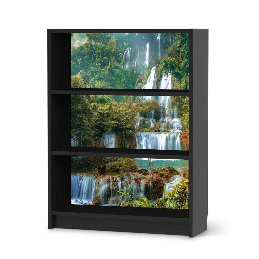 Möbelfolie Rainforest - IKEA Billy Regal 3 Fächer - schwarz