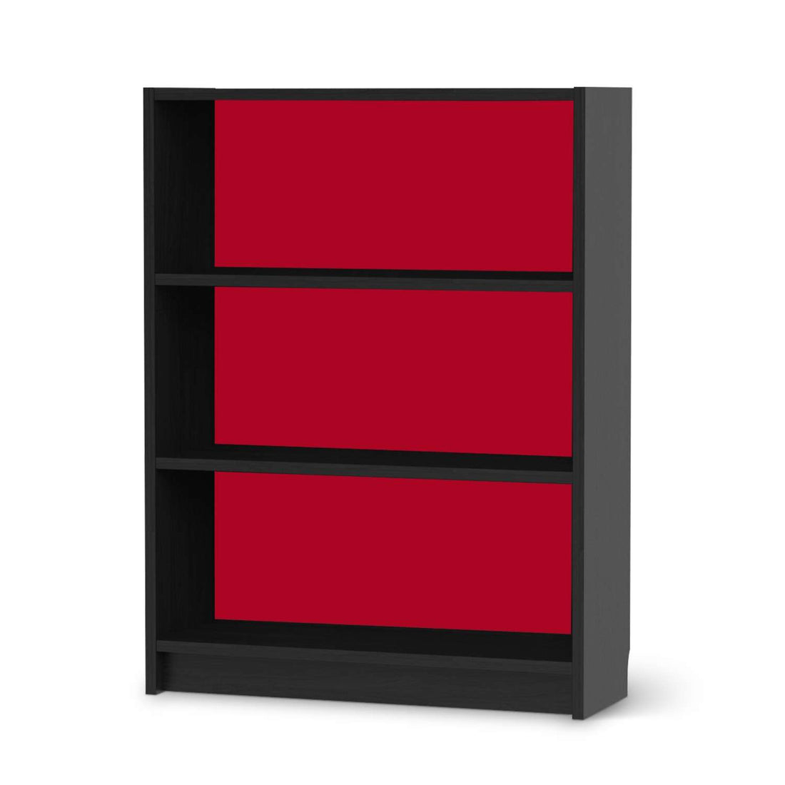 Möbelfolie Rot Dark - IKEA Billy Regal 3 Fächer - schwarz