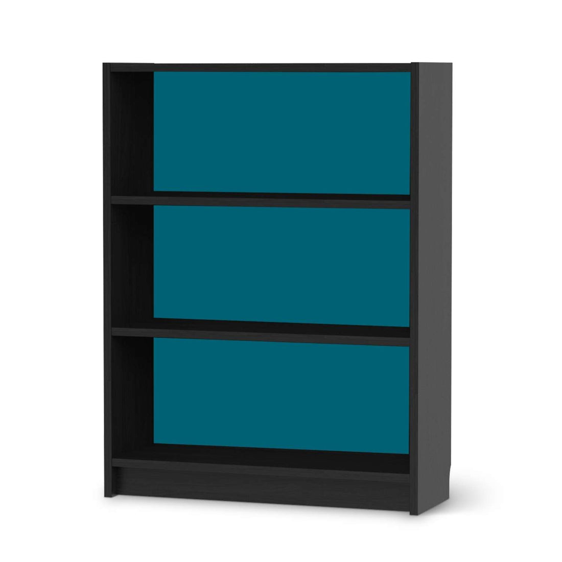 Möbelfolie Türkisgrün Dark - IKEA Billy Regal 3 Fächer - schwarz