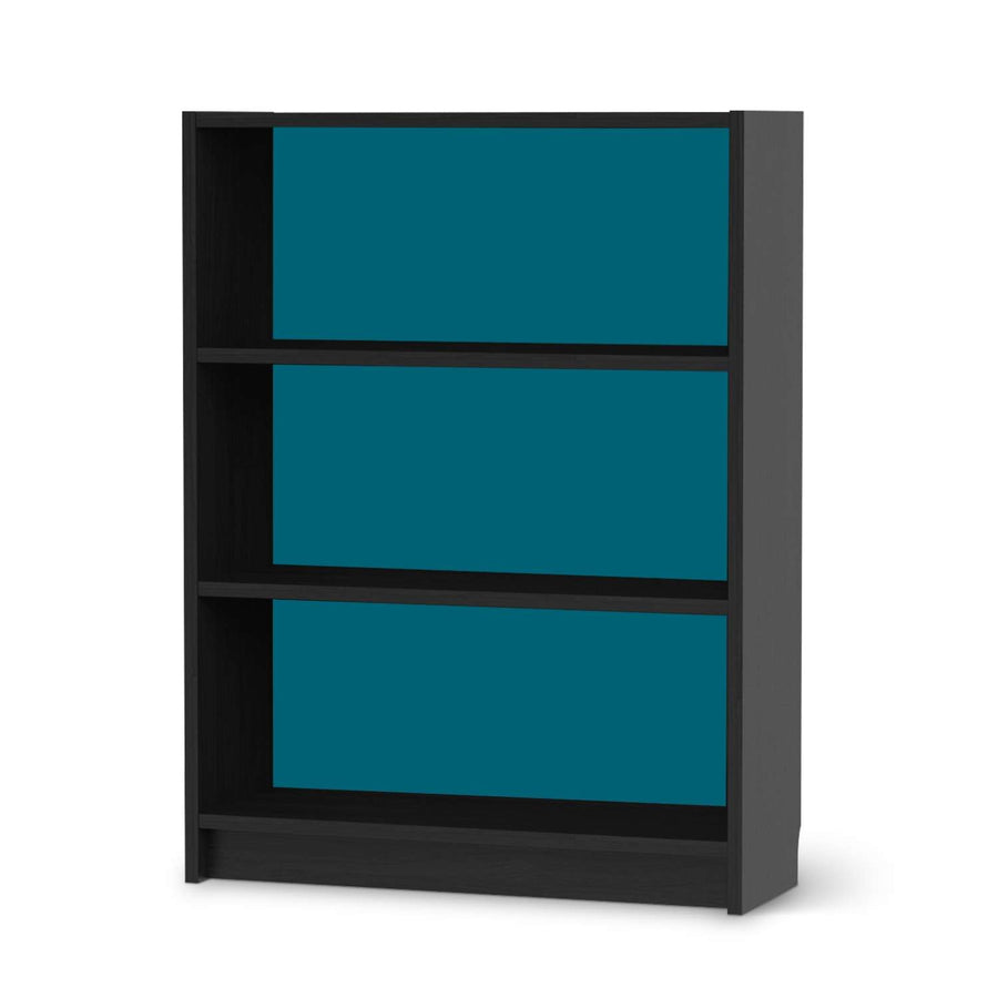 Möbelfolie Türkisgrün Dark - IKEA Billy Regal 3 Fächer - schwarz