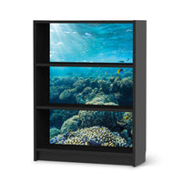 Möbelfolie Underwater World - IKEA Billy Regal 3 Fächer - schwarz