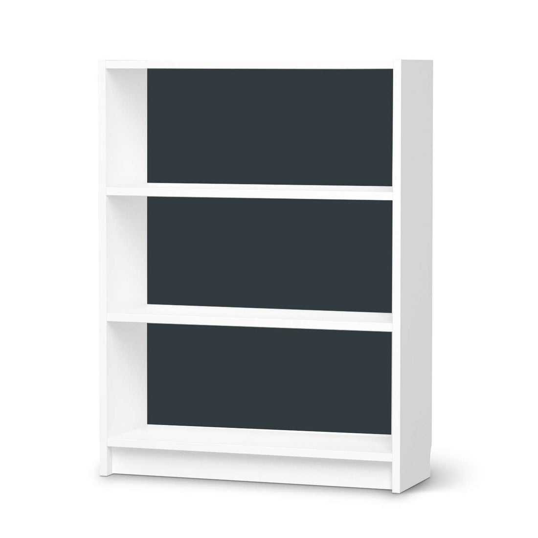 Möbelfolie Blaugrau Dark - IKEA Billy Regal 3 Fächer - weiss