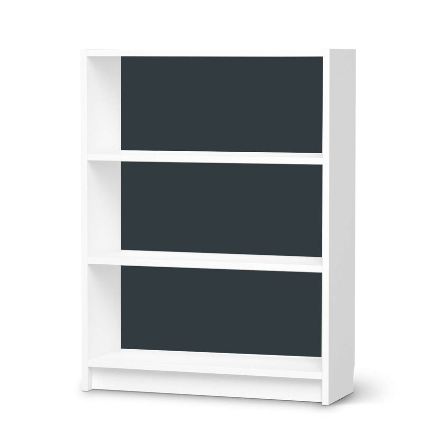 Möbelfolie Blaugrau Dark - IKEA Billy Regal 3 Fächer - weiss