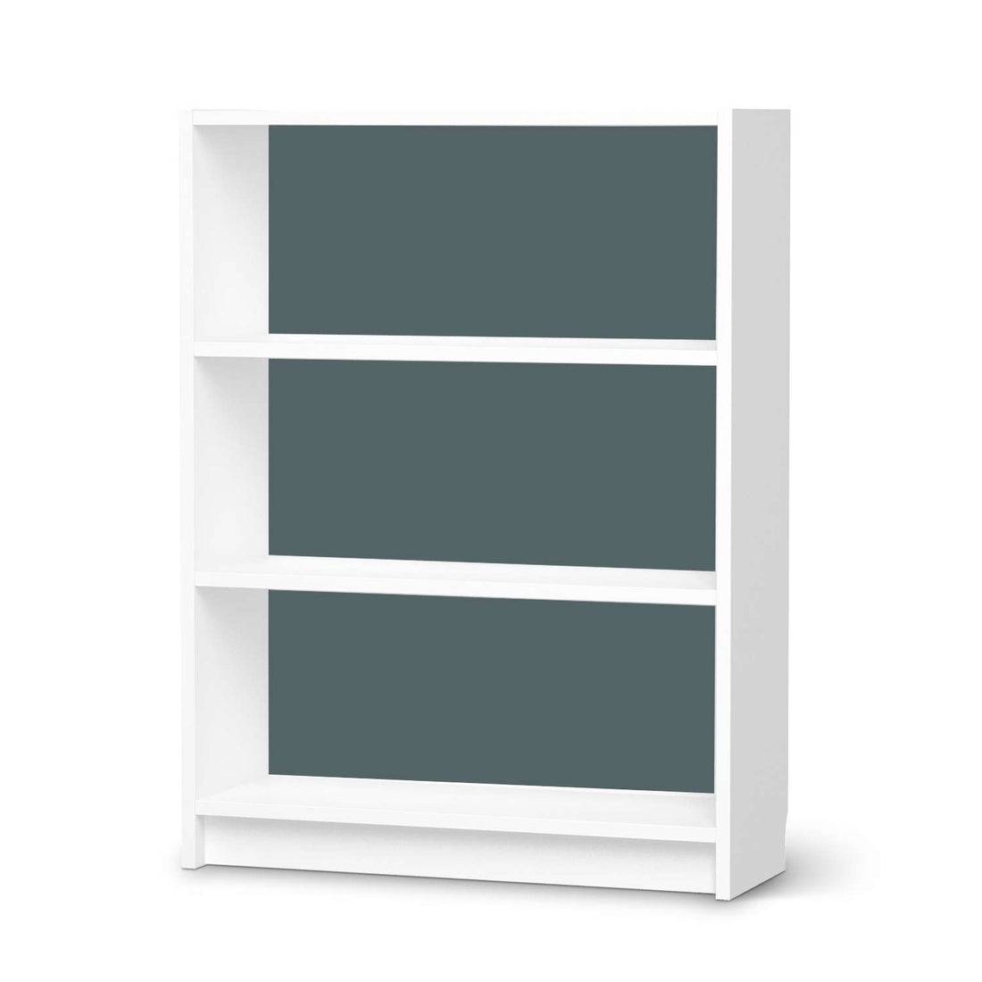 Möbelfolie Blaugrau Light - IKEA Billy Regal 3 Fächer - weiss