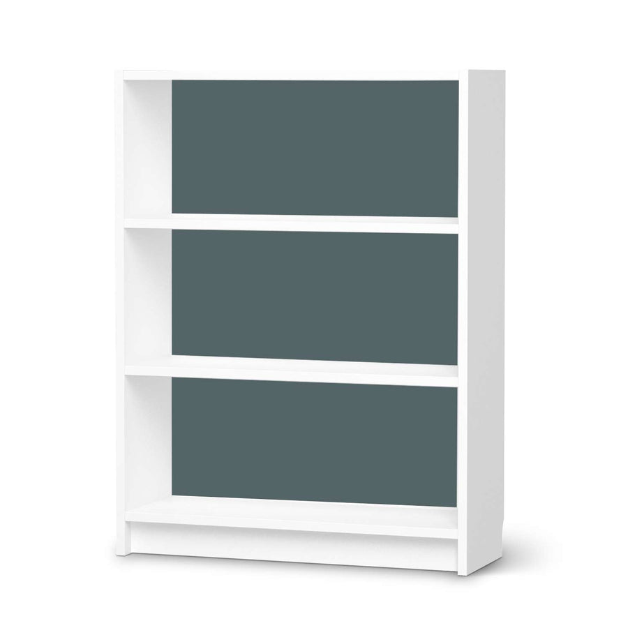 Möbelfolie Blaugrau Light - IKEA Billy Regal 3 Fächer - weiss