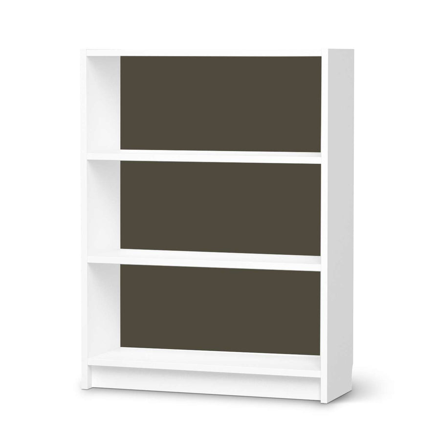 Möbelfolie Braungrau Dark - IKEA Billy Regal 3 Fächer - weiss