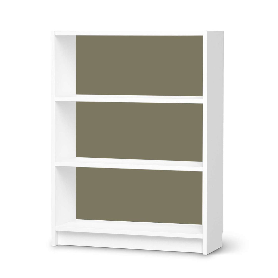 Möbelfolie Braungrau Light - IKEA Billy Regal 3 Fächer - weiss