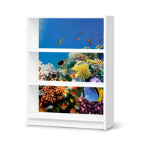 Möbelfolie Coral Reef - IKEA Billy Regal 3 Fächer - weiss