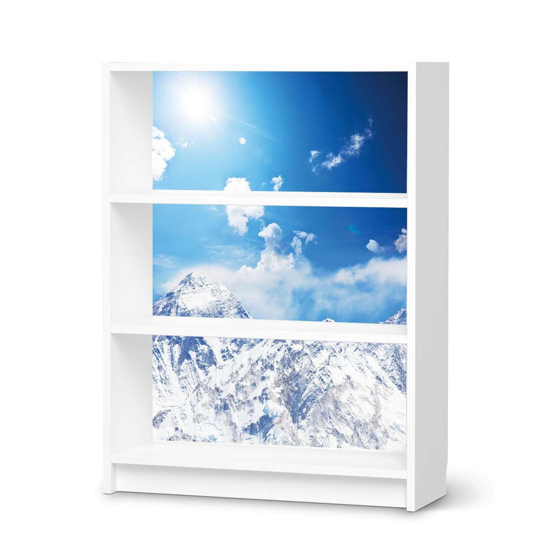 Möbelfolie Everest - IKEA Billy Regal 3 Fächer - weiss