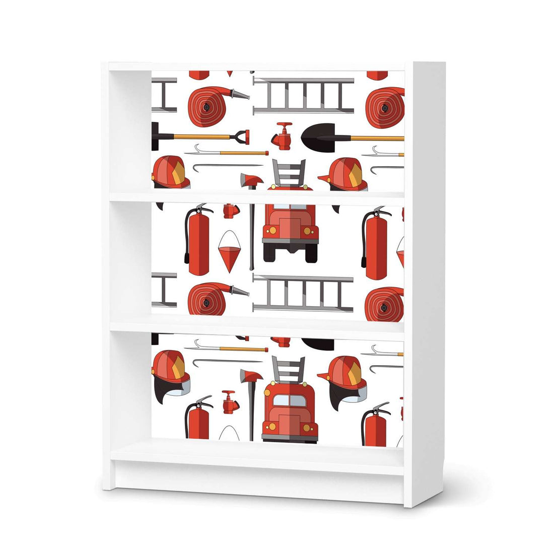 Möbelfolie Firefighter - IKEA Billy Regal 3 Fächer - weiss
