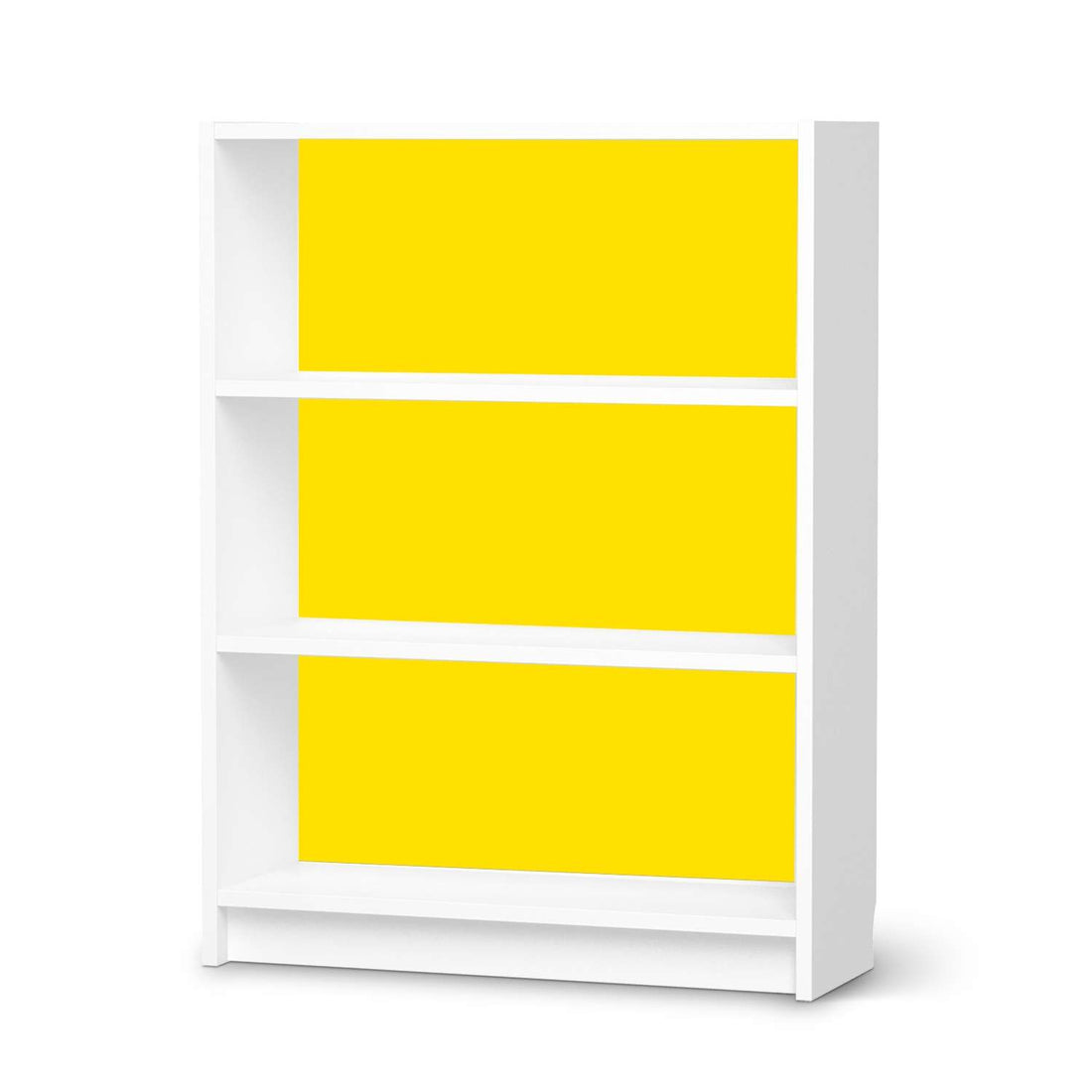 Möbelfolie Gelb Dark - IKEA Billy Regal 3 Fächer - weiss