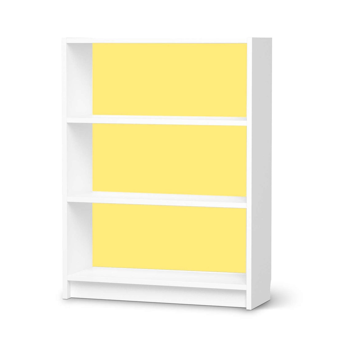 Möbelfolie Gelb Light - IKEA Billy Regal 3 Fächer - weiss