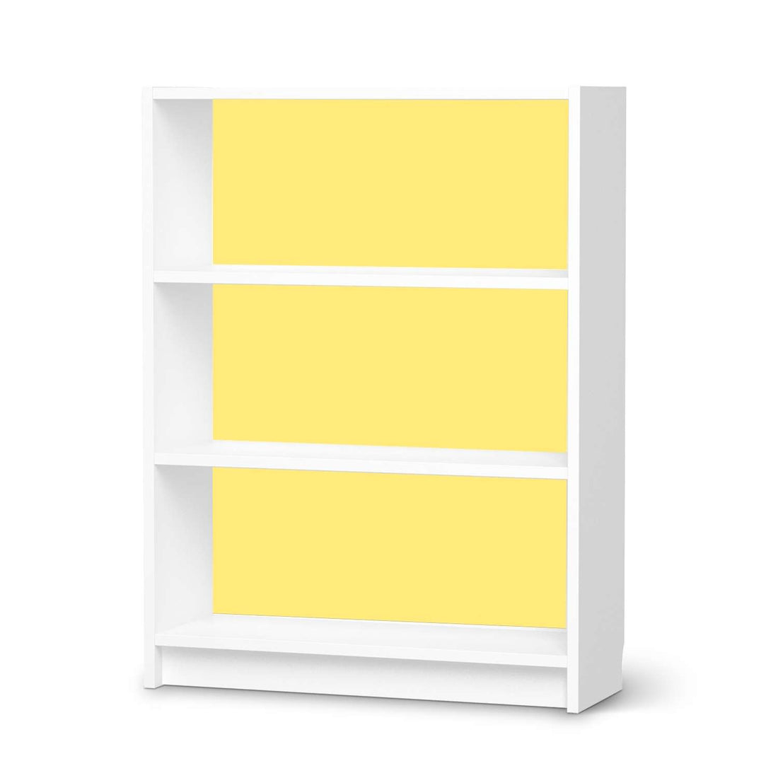 Möbelfolie Gelb Light - IKEA Billy Regal 3 Fächer - weiss