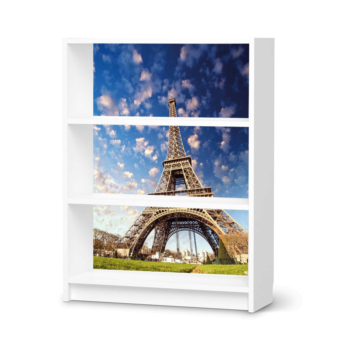 Möbelfolie La Tour Eiffel - IKEA Billy Regal 3 Fächer - weiss