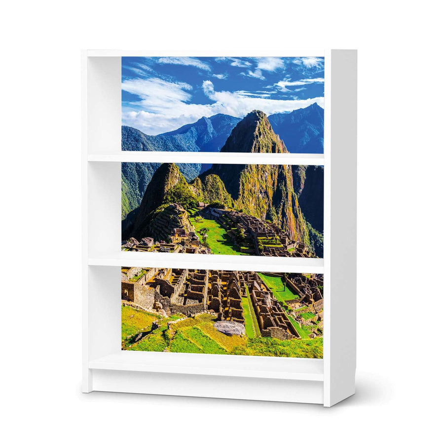 Möbelfolie Machu Picchu - IKEA Billy Regal 3 Fächer - weiss