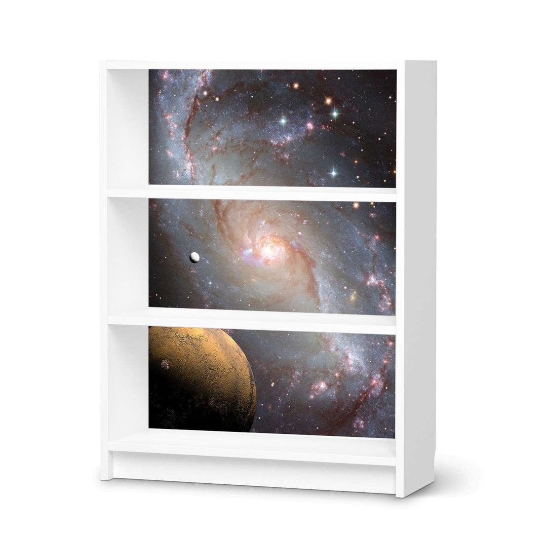 Möbelfolie Milky Way - IKEA Billy Regal 3 Fächer - weiss