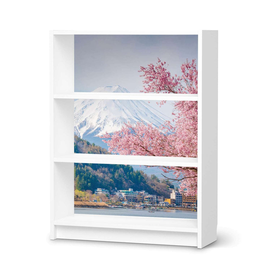 Möbelfolie Mount Fuji - IKEA Billy Regal 3 Fächer - weiss