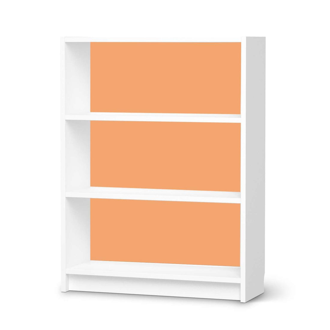 Möbelfolie Orange Light - IKEA Billy Regal 3 Fächer - weiss