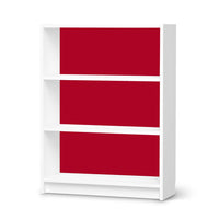 Möbelfolie Rot Dark - IKEA Billy Regal 3 Fächer - weiss