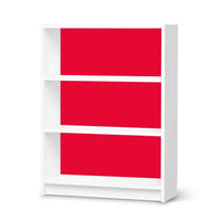Möbelfolie Rot Light - IKEA Billy Regal 3 Fächer - weiss