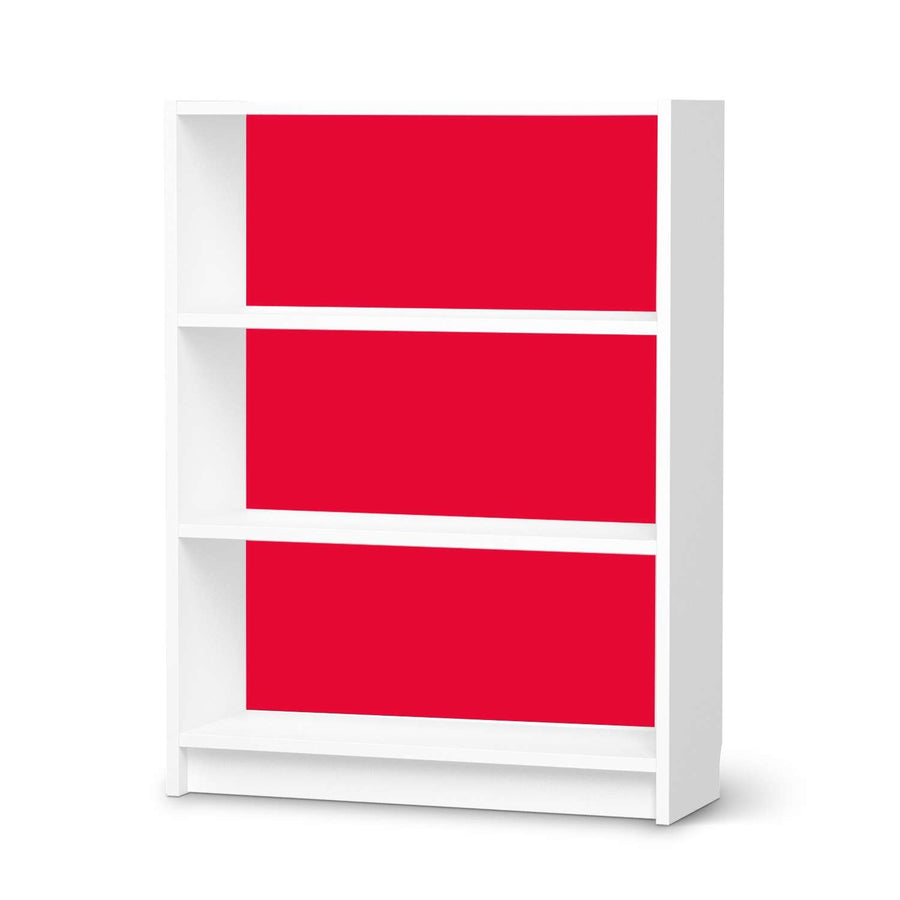 Möbelfolie Rot Light - IKEA Billy Regal 3 Fächer - weiss