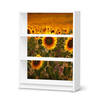 Möbelfolie Sunflowers - IKEA Billy Regal 3 Fächer - weiss