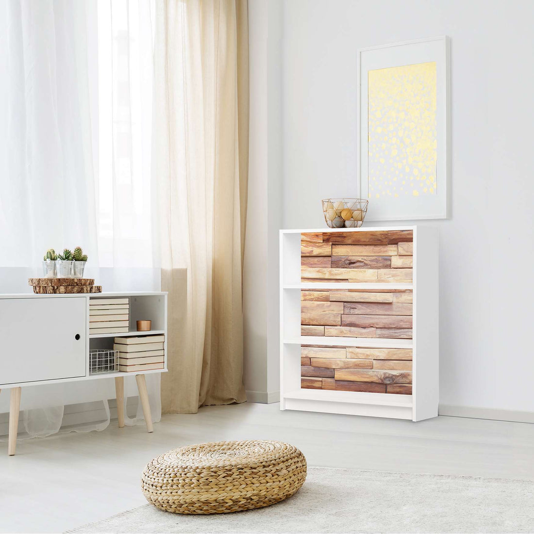 Möbelfolie Artwood - IKEA Billy Regal 3 Fächer - Wohnzimmer