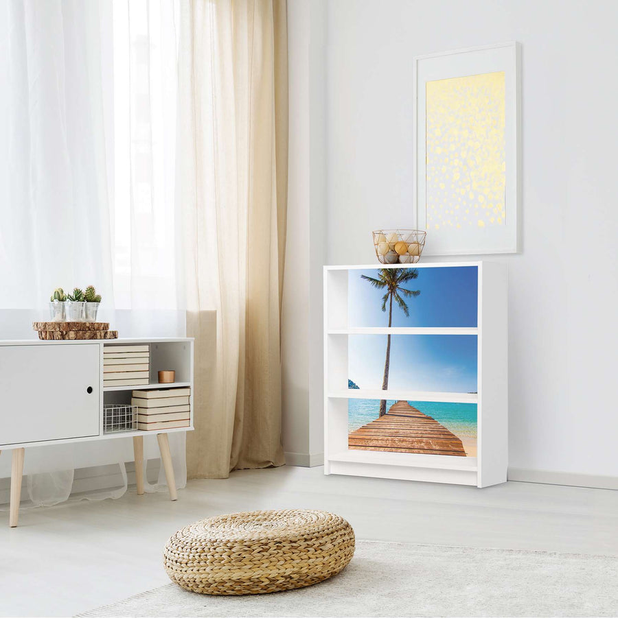 Möbelfolie Caribbean - IKEA Billy Regal 3 Fächer - Wohnzimmer