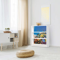 Möbelfolie Coral Reef - IKEA Billy Regal 3 Fächer - Wohnzimmer