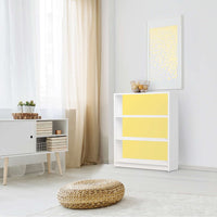Möbelfolie Gelb Light - IKEA Billy Regal 3 Fächer - Wohnzimmer