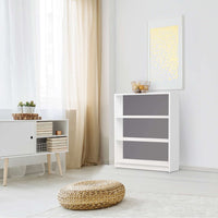 Möbelfolie Grau Light - IKEA Billy Regal 3 Fächer - Wohnzimmer