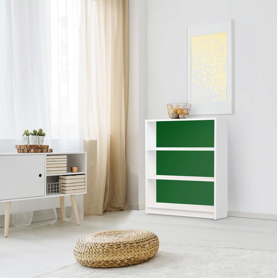 Möbelfolie Grün Dark - IKEA Billy Regal 3 Fächer - Wohnzimmer
