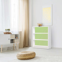 Möbelfolie Hellgrün Light - IKEA Billy Regal 3 Fächer - Wohnzimmer