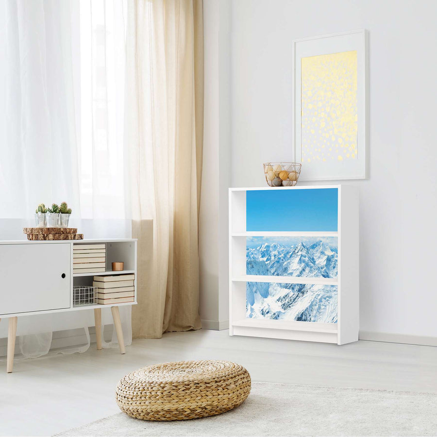 Möbelfolie Himalaya - IKEA Billy Regal 3 Fächer - Wohnzimmer