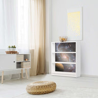 Möbelfolie Milky Way - IKEA Billy Regal 3 Fächer - Wohnzimmer