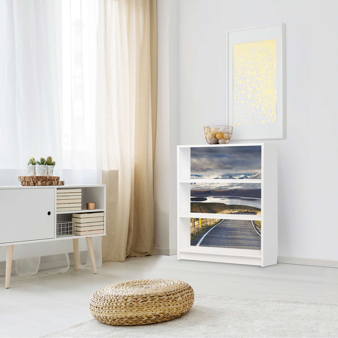 Möbelfolie New Zealand - IKEA Billy Regal 3 Fächer - Wohnzimmer