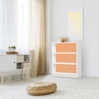Möbelfolie Orange Light - IKEA Billy Regal 3 Fächer - Wohnzimmer