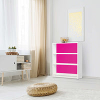 Möbelfolie Pink Dark - IKEA Billy Regal 3 Fächer - Wohnzimmer