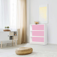 Möbelfolie Pink Light - IKEA Billy Regal 3 Fächer - Wohnzimmer