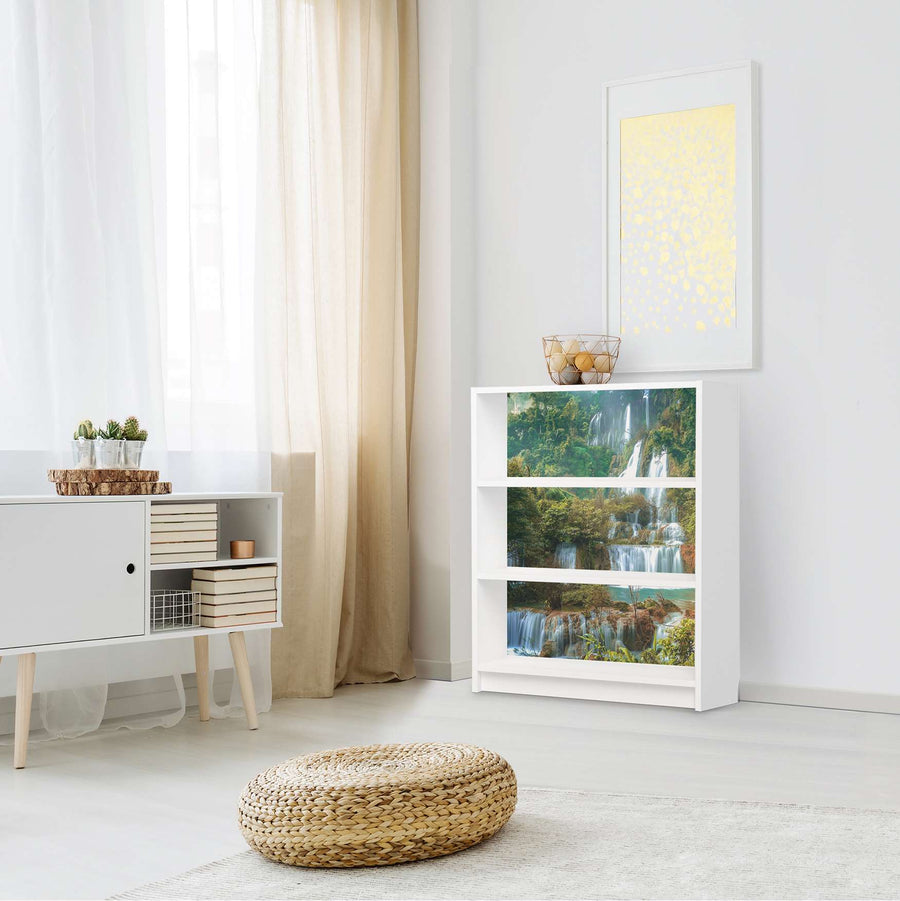 Möbelfolie Rainforest - IKEA Billy Regal 3 Fächer - Wohnzimmer